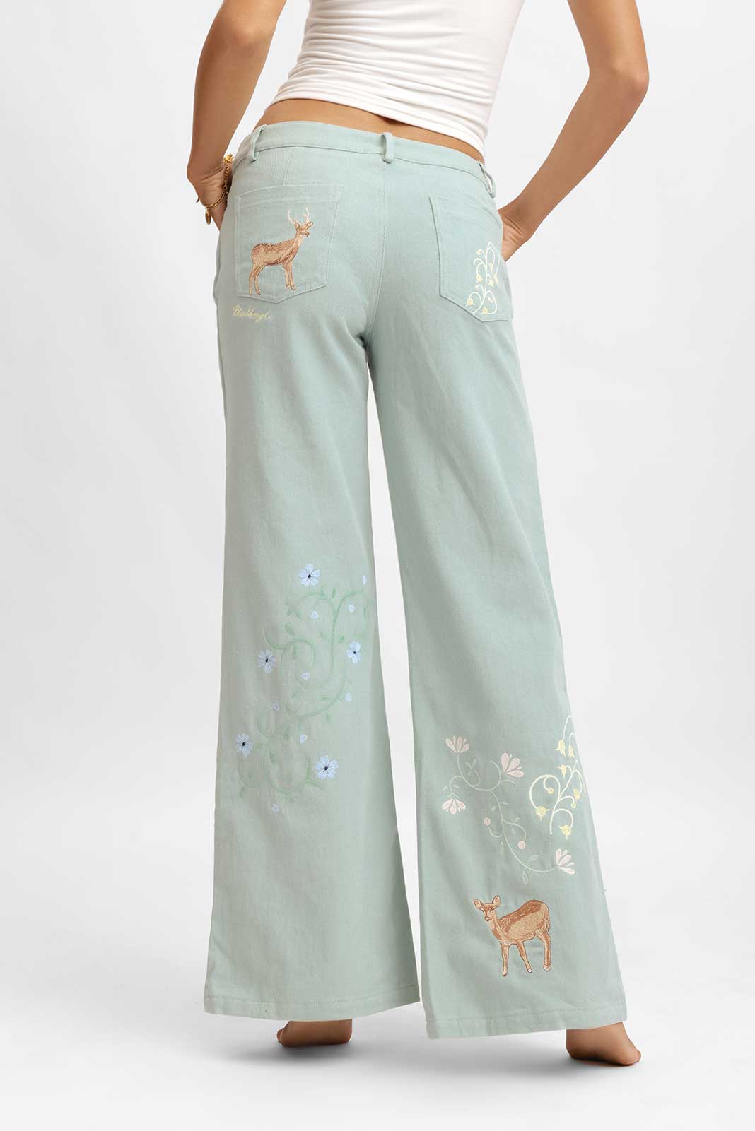 Lauren Embroidered Pants / Enchantment