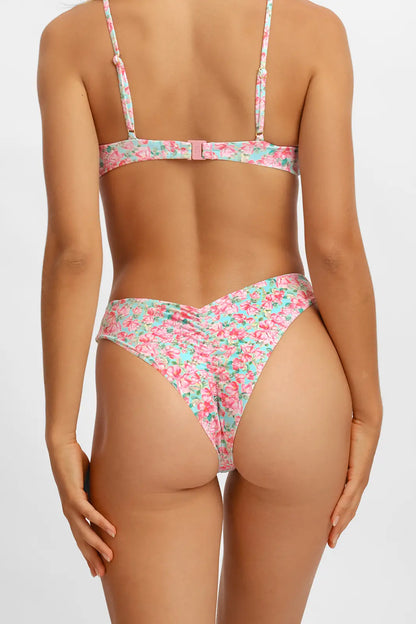 Sophia Ruched Cheeky Bottoms / Fresh Blooms