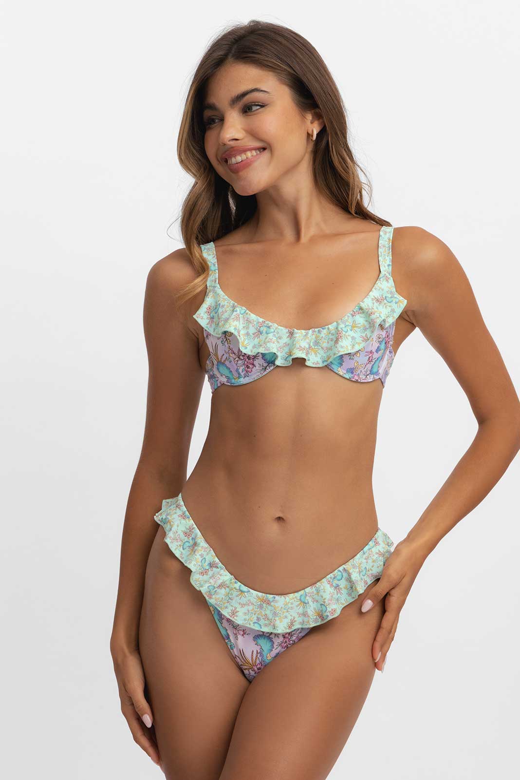 Makayla Frilled Underwire Top / Siren Song FINAL SALE