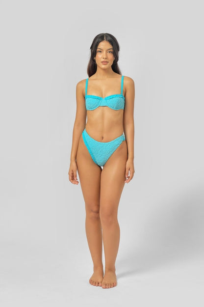 Amelia Underwire Top / Scuba Blue Jacquard