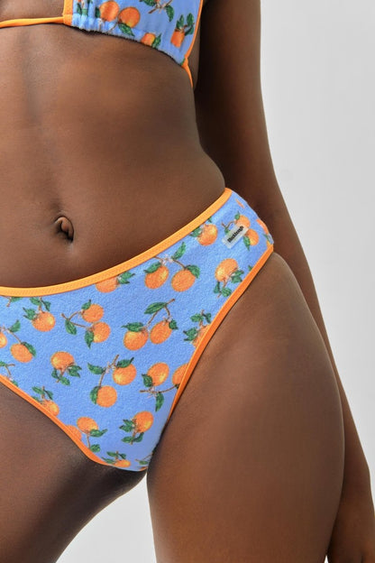 Ava High Waist Medium Bottoms / Citrus Sky Terry FINAL SALE