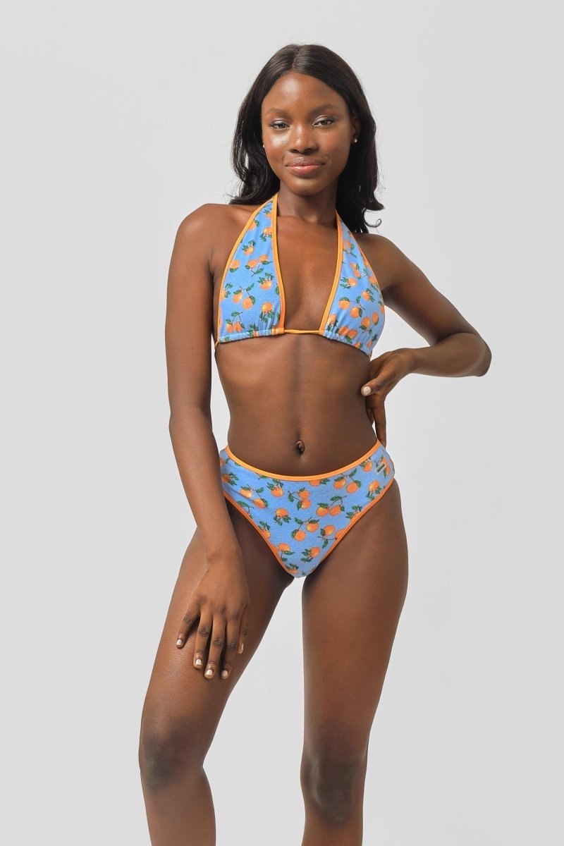 Ava High Waist Medium Bottoms / Citrus Sky Terry FINAL SALE