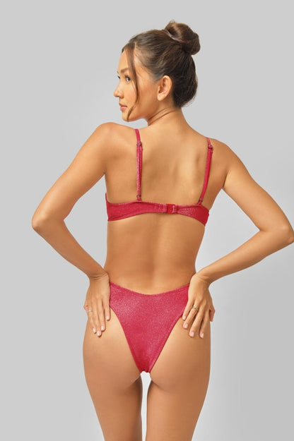 Cindy Push Up Underwire Top / Ruby Shimmer FINAL SALE