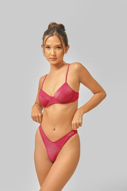 Cindy Push Up Underwire Top / Ruby Shimmer FINAL SALE