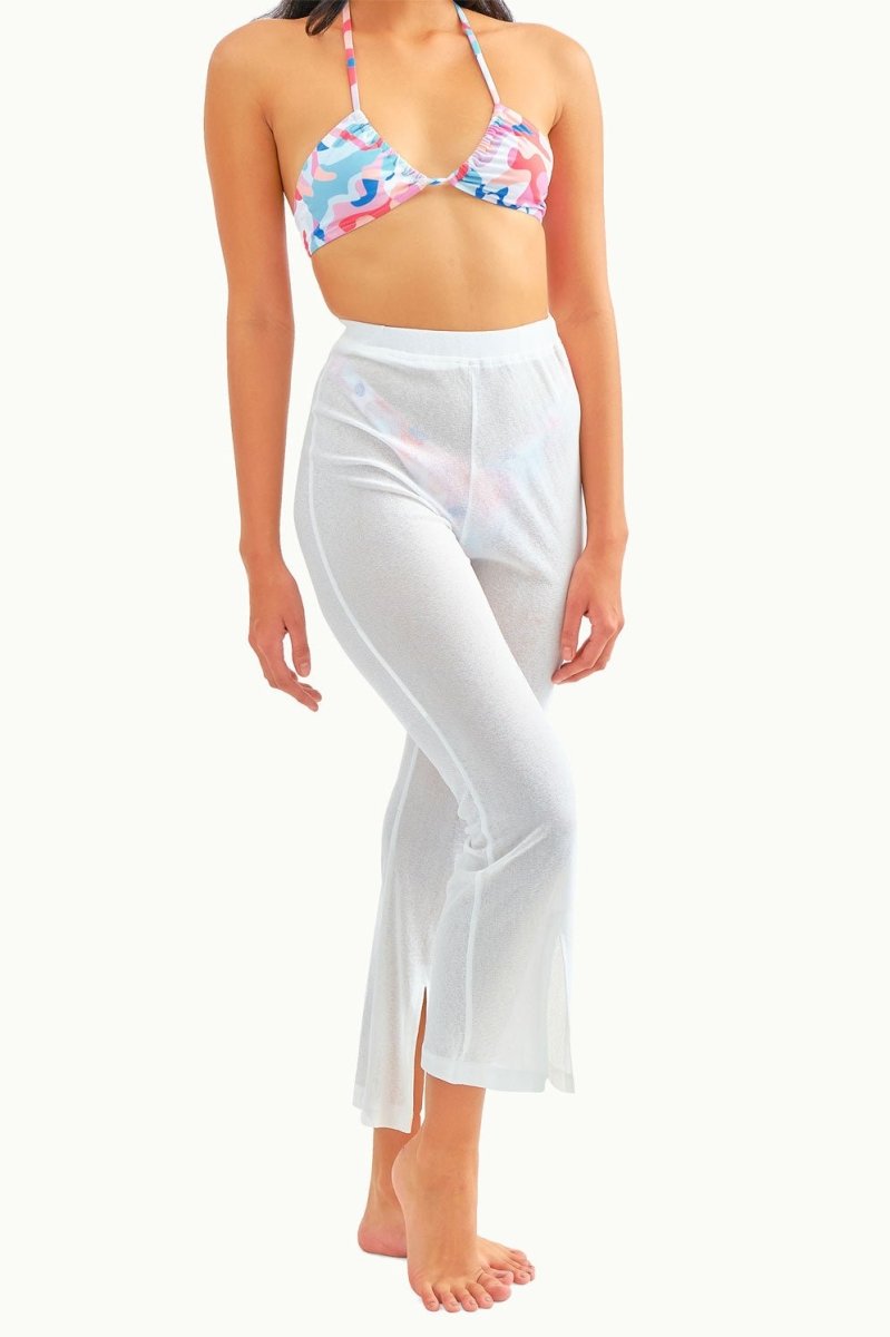 Jenna Flared Pants / White FINAL SALE