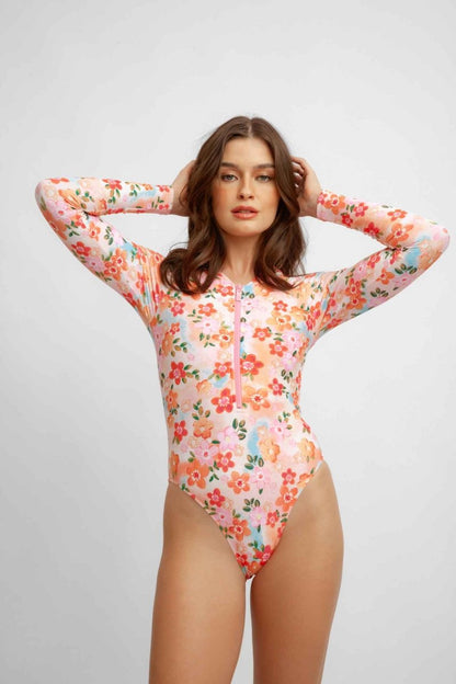 Jenny Long-Sleeve Surf One Piece / Sugarplum FINAL SALE