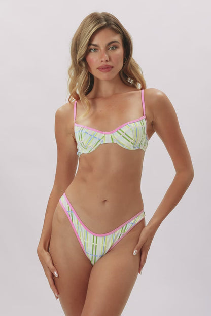 Fiona Underwire Top / Sorbet Stripe Ribbed