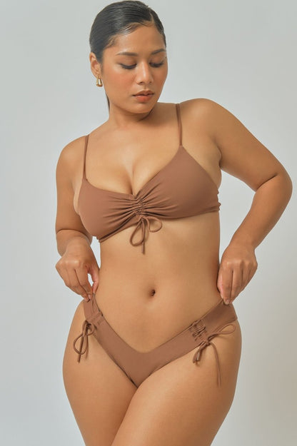 Sophia Scrunched Top / Cocoa FINAL SALE