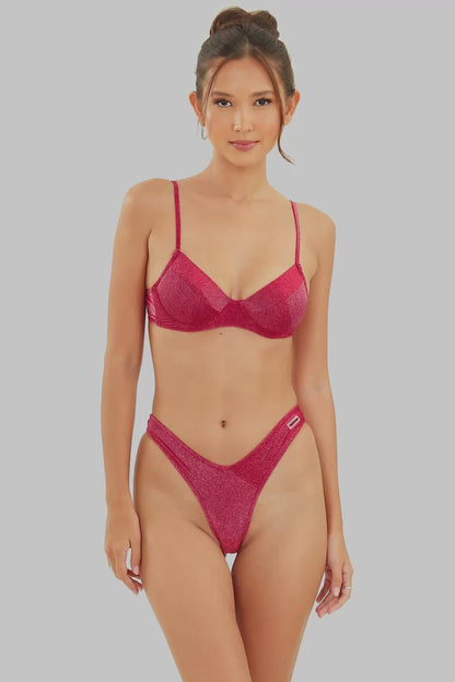 Cindy Push Up Underwire Top / Ruby Shimmer FINAL SALE