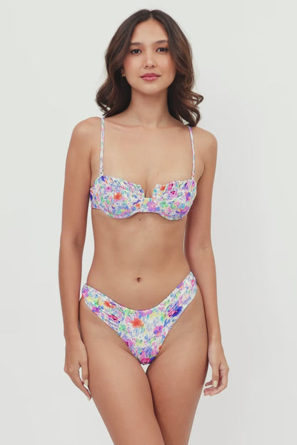 Audrey Ruched Underwire Top / Wildflowers FINAL SALE