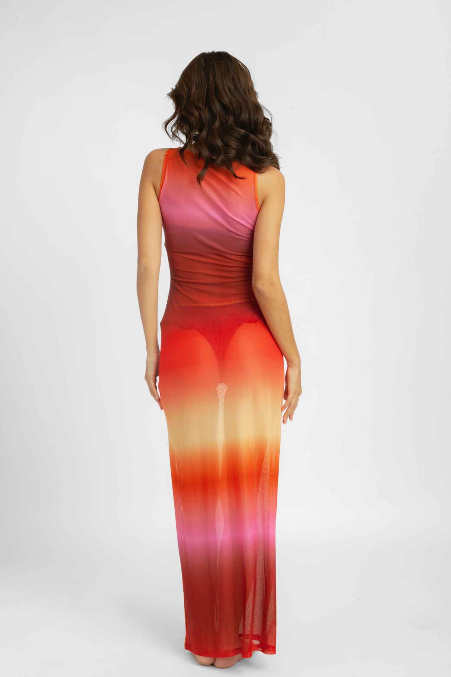 Serena Maxi Mesh Dress / Canyon