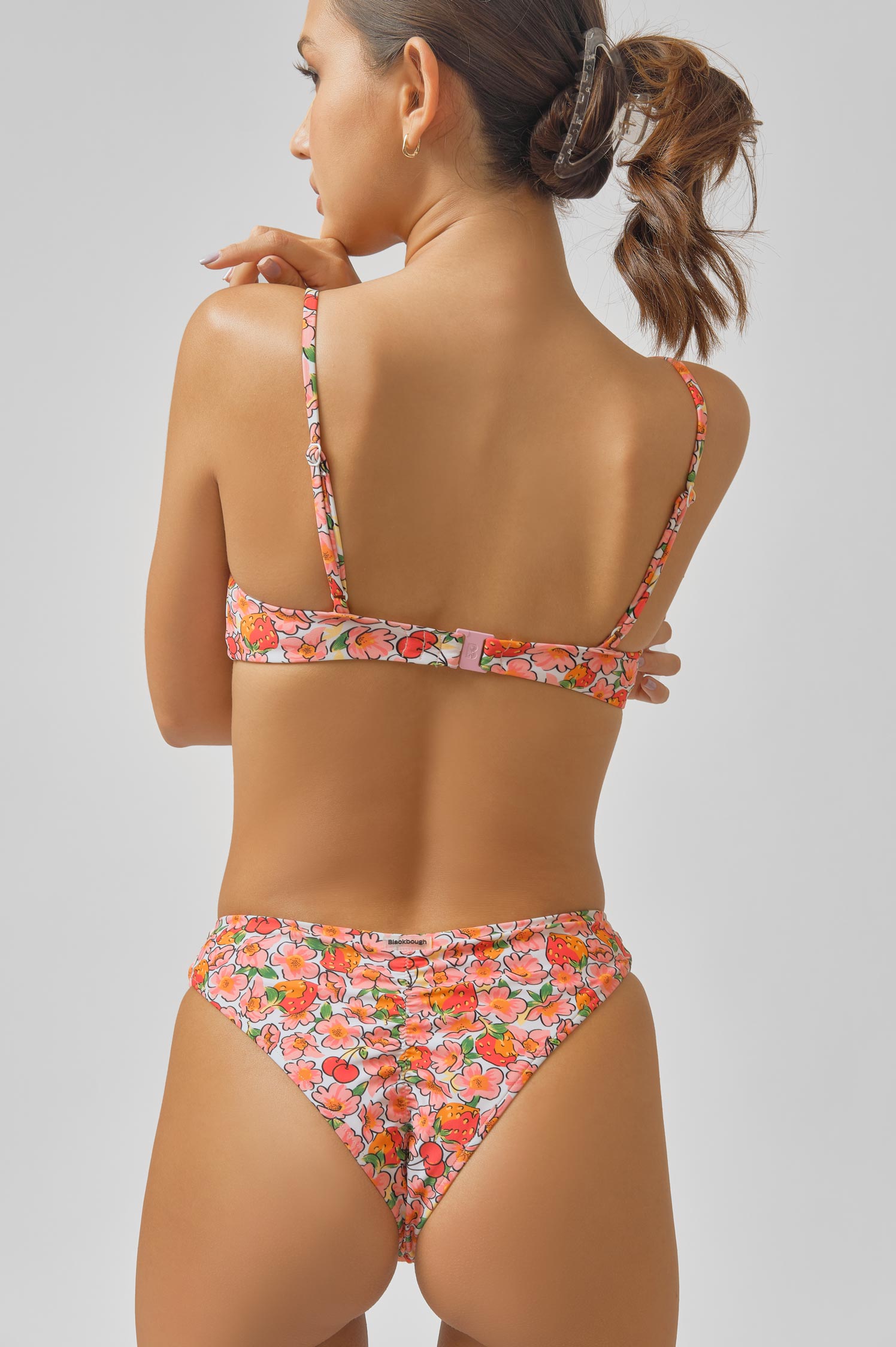 Sophia Ruched Cheeky Bottoms / Berry Cherry