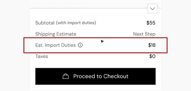 View Your Estimated Import Duties