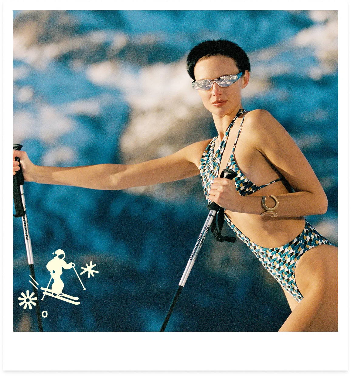 Petra Asymmetrical One Piece in Chairlift