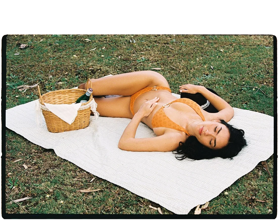 Billie Top and Portia Bottoms in Caramel Eyelet