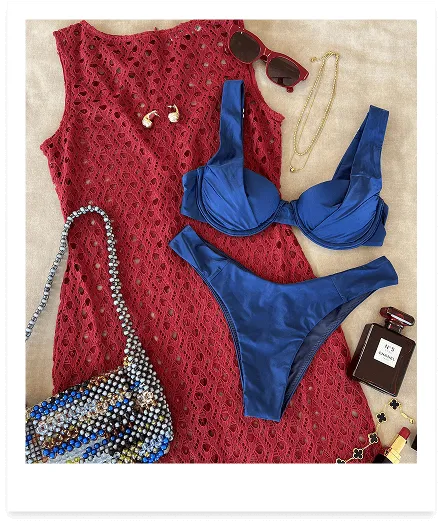 Tiana Top & Maui Bottoms in Jazzy Blues Gloss