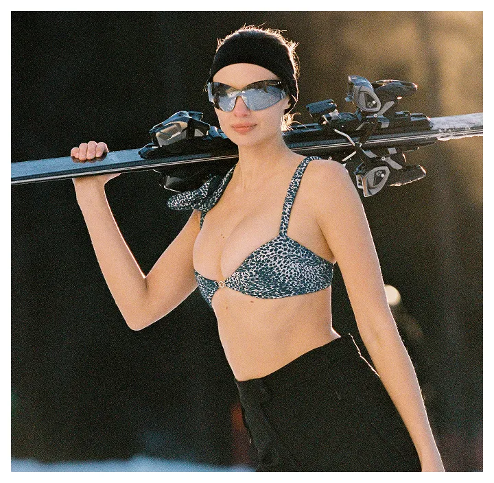 Jasmine Top in Snow Leopard Jacquard